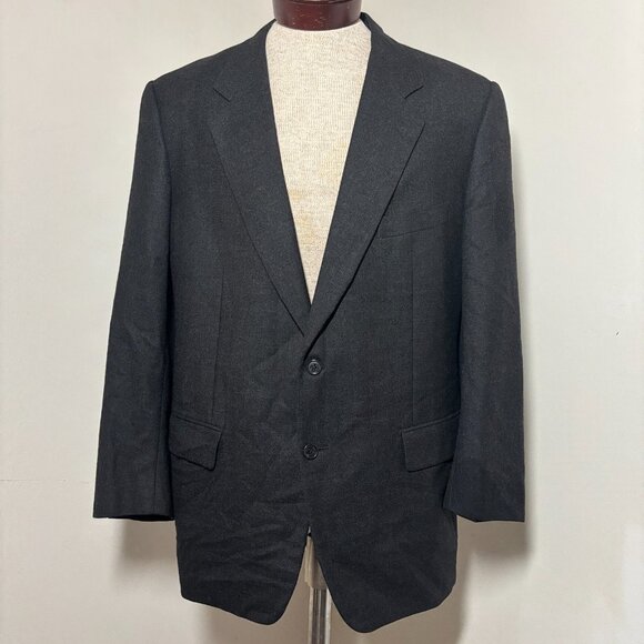 $1695 Corneliani Vogue Jacket Charcoal Extra Fine Flannel Wool Blazer It 54/44R - Picture 3 of 12